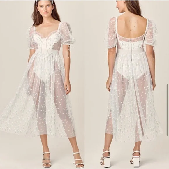 For Love & Lemons Frescia Dress White Size XS